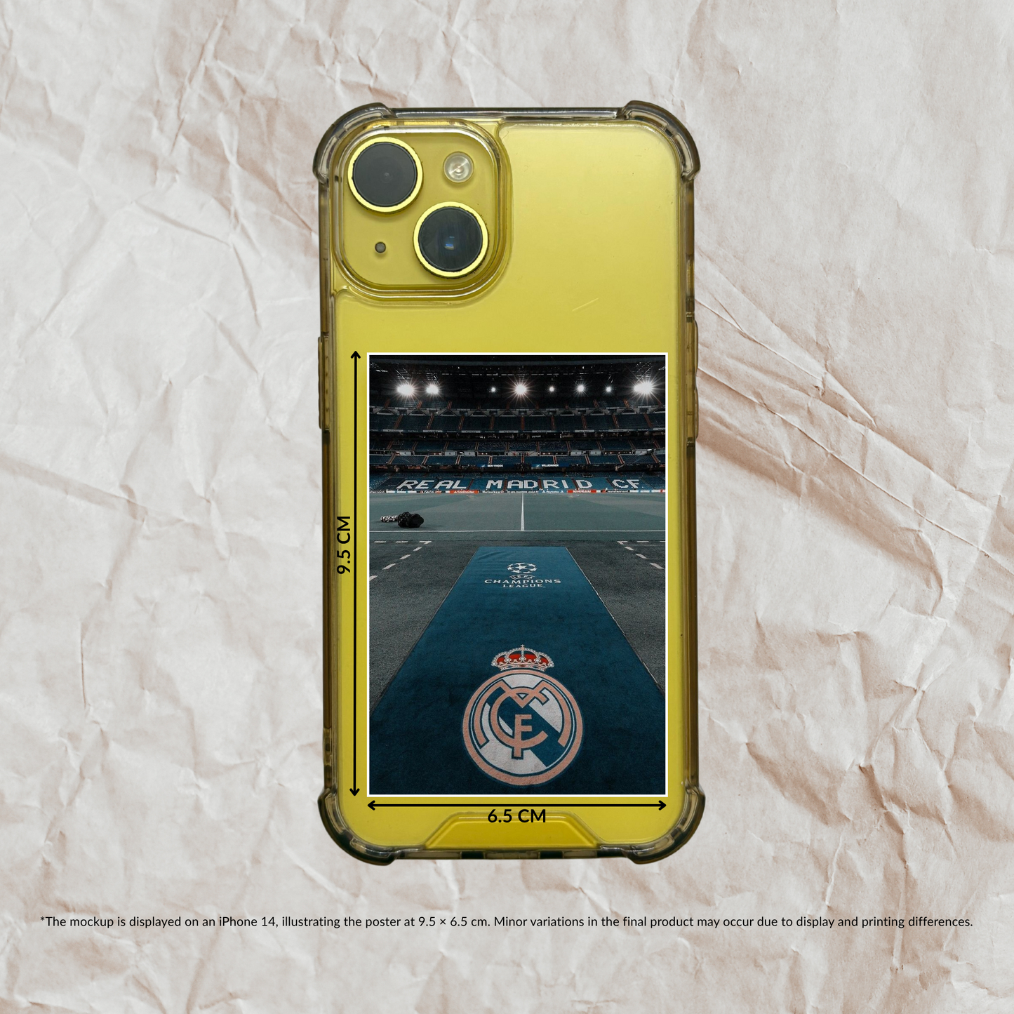 Real Madrid  Pack of 5 | Phone Cover Posters | Mini Football Posters Set Poster Printing Company