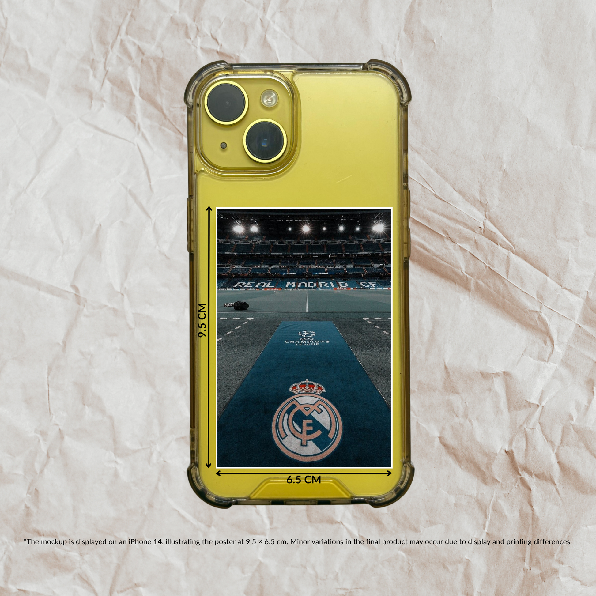 Real Madrid  Pack of 5 | Phone Cover Posters | Mini Football Posters Set Poster Printing Company