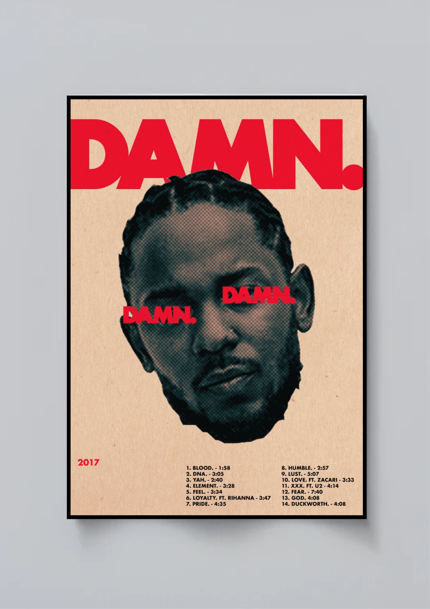 Kendrick Lamar| Hip-Hop Rapper | Music Poster Poster Printing Company