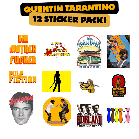 Quentin Tarantino 12 sticker Pack I Sticker Pack Poster Printing Company