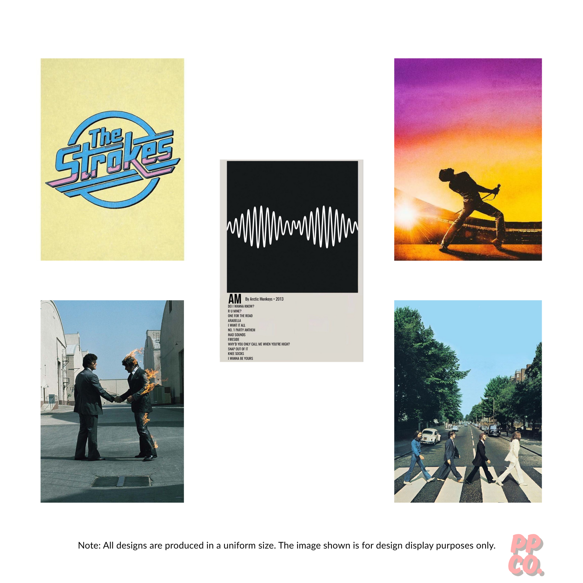 Rock Bands Pack of 5 | Phone Cover Posters | Mini Posters Set Poster Printing Company