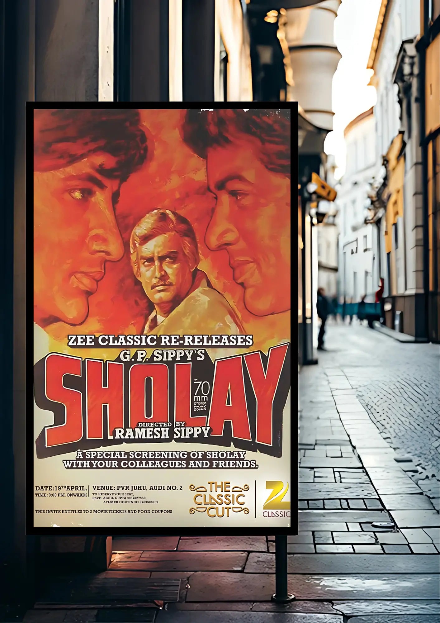 Sholay Movie Retro Poster Poster Printing Company