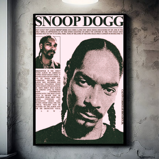 Snoop Dogg| Hip-Hop Rapper | Retro Music Poster Poster Printing Company