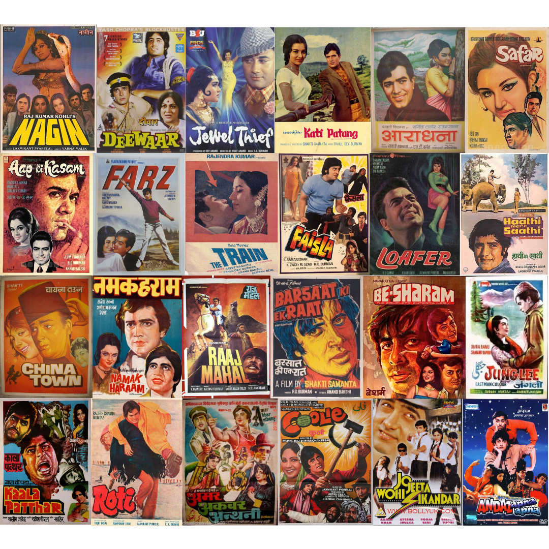 Vintage Bollywood Collage Set | Aesthetic | Multi Poster Set
