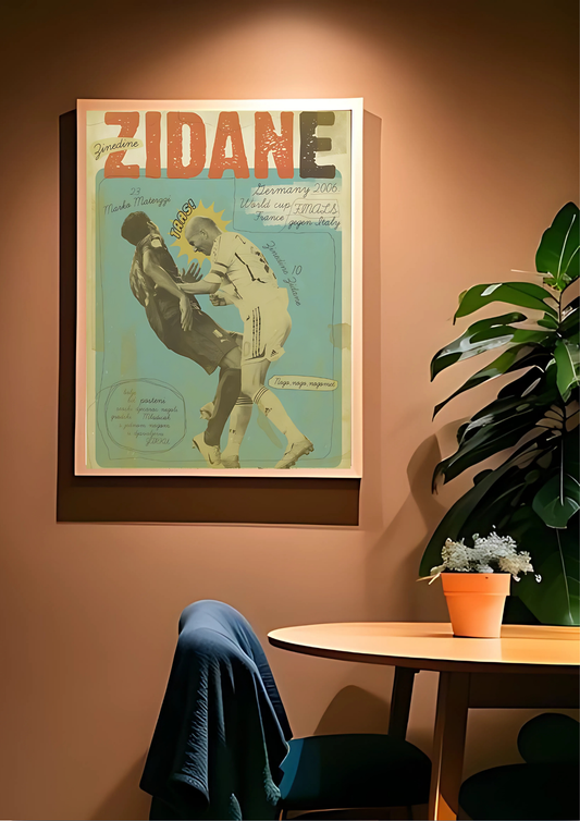 Zidane 2006 WC Headbutt Poster Printing Company