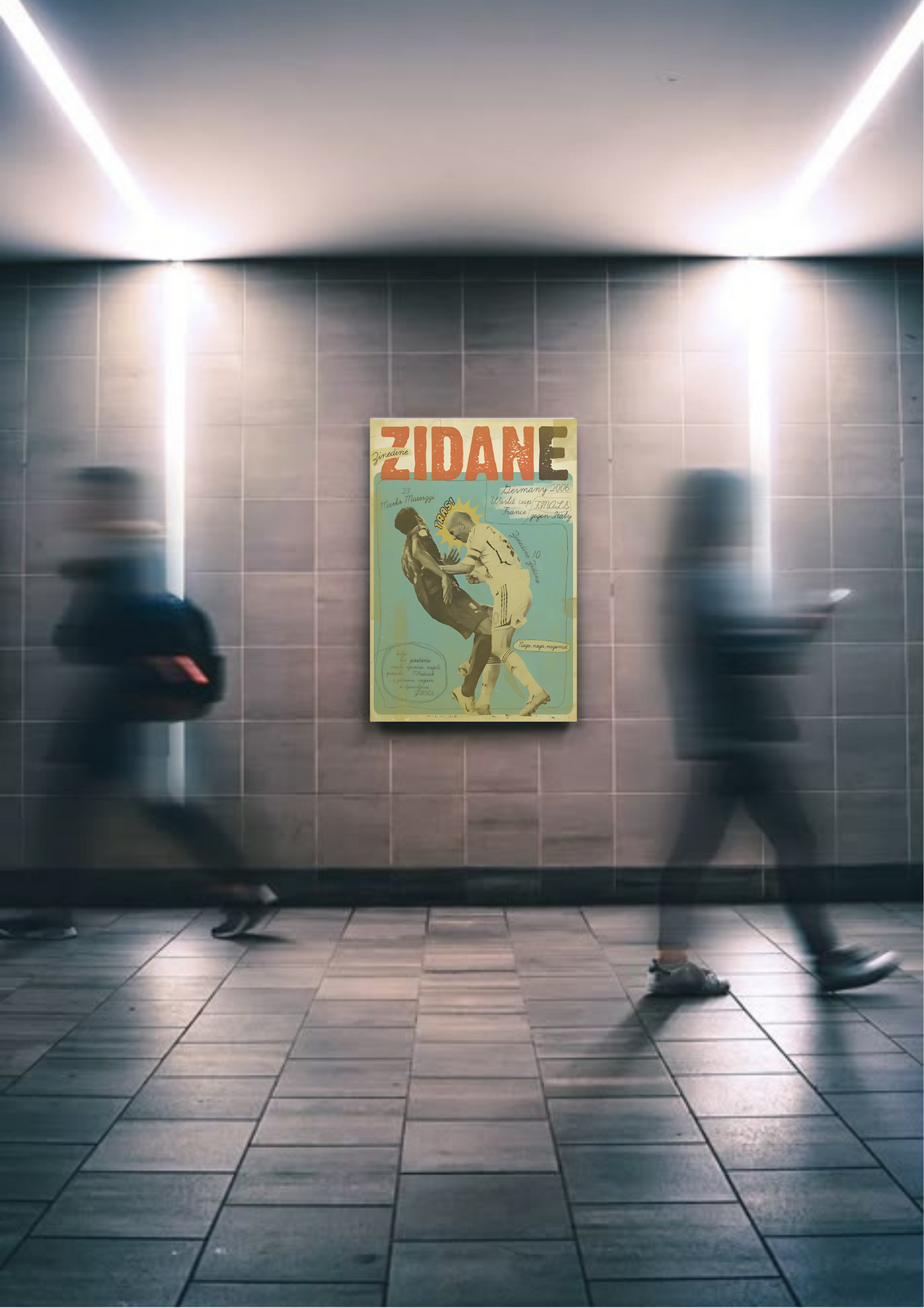 Zidane 2006 WC Headbutt Poster Printing Company