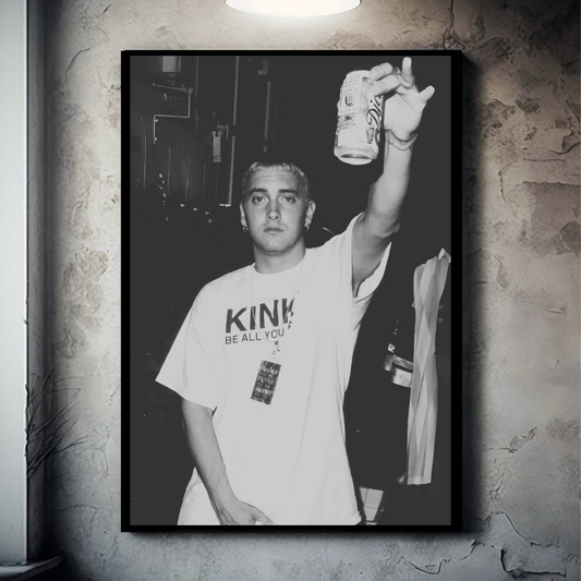 Eminem Black&White | Hip-Hop Rapper| Music Poster Poster Printing Company