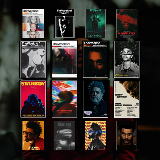 The Weeknd Fan Poster Collage Set | 8 A4 posters & 8 A5 Posters