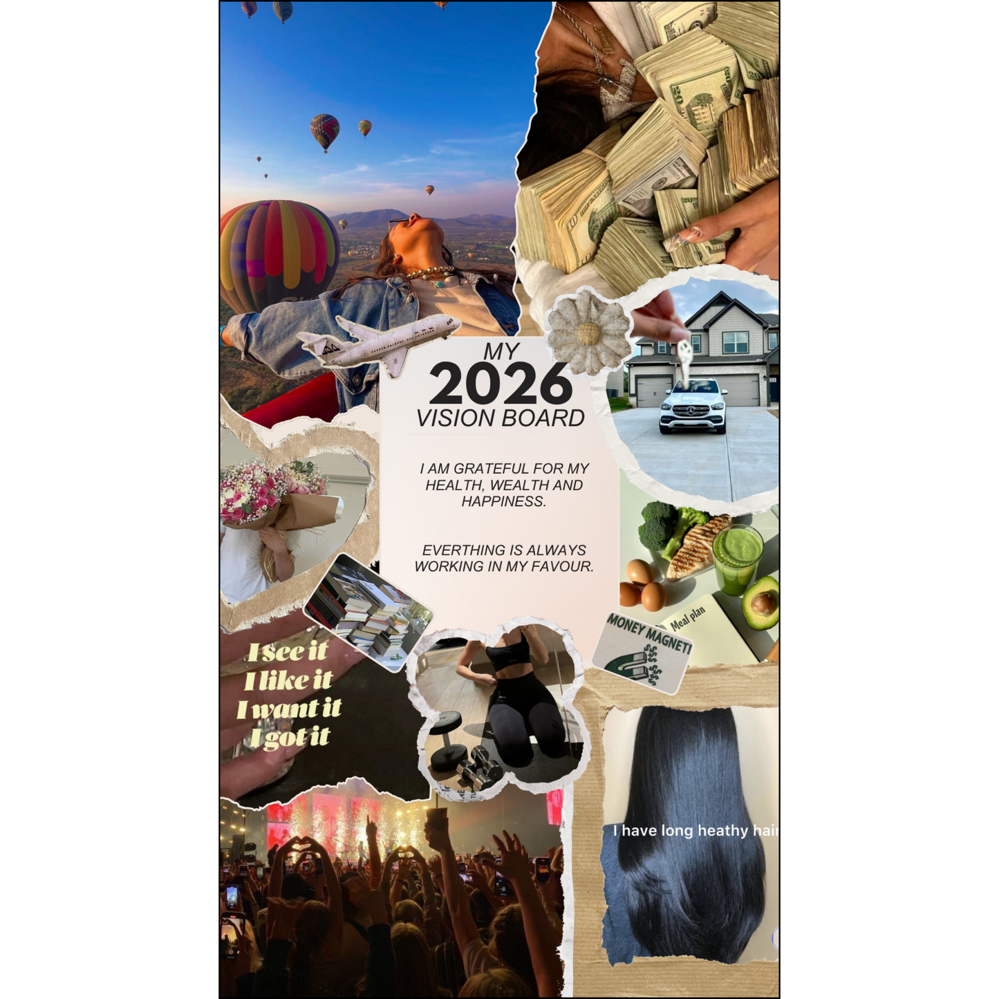 Personalized Vision Board 2026 | Vision Board 2026  Collage
