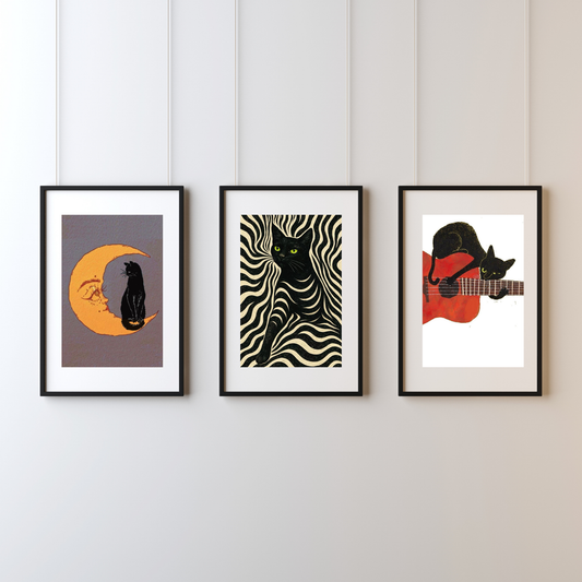 Aesthetic Cats | 3 Poster Pack | Aesthetic Posters Poster Printing Company