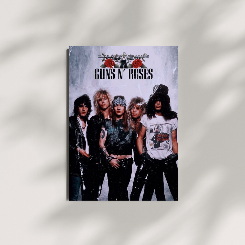 Guns N' Roses Veste Denim Classique Logo Band - Officielle Unisexe Bleu, Style Rock Iconique