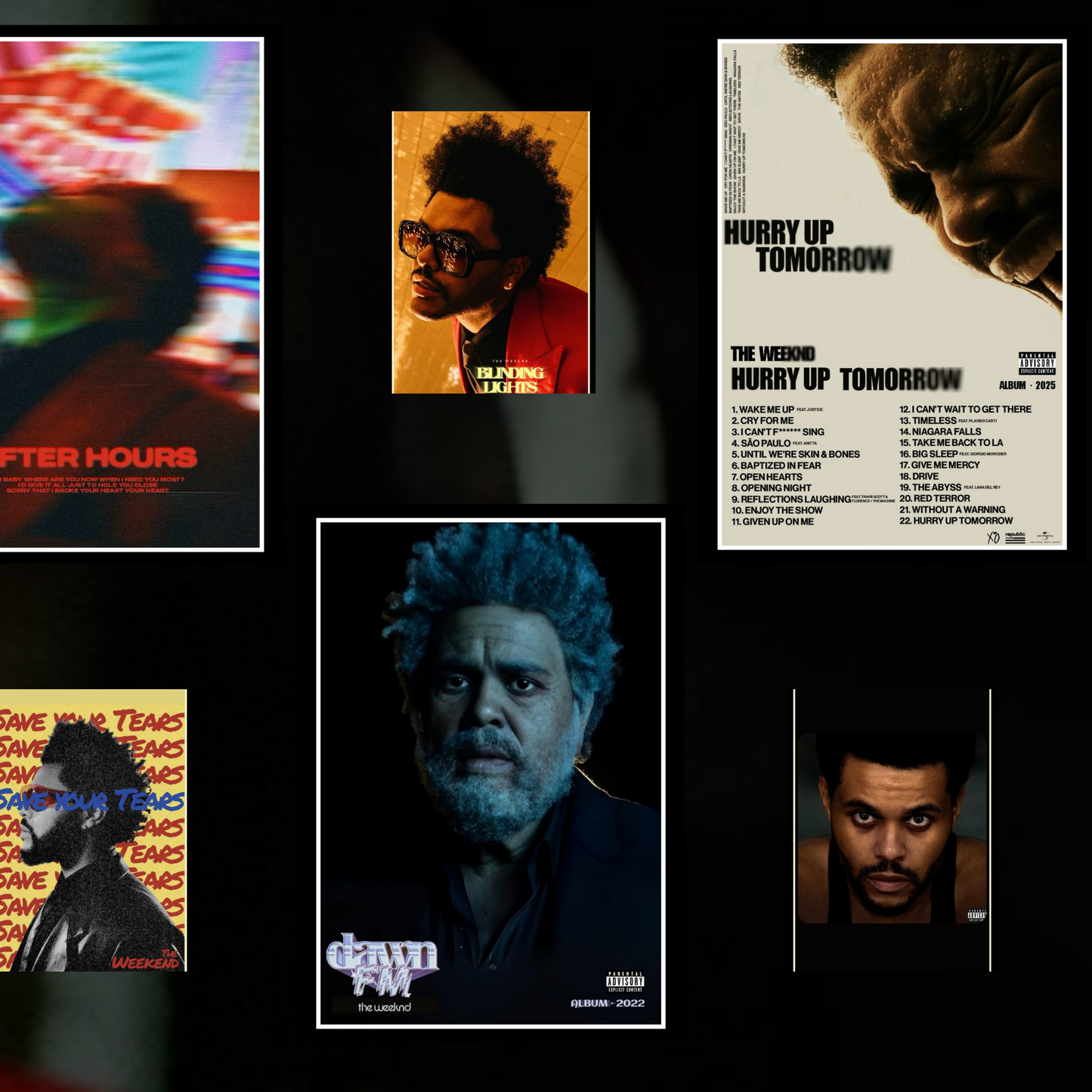 The Weeknd Fan Poster Collage Set | 8 A4 posters & 8 A5 Posters