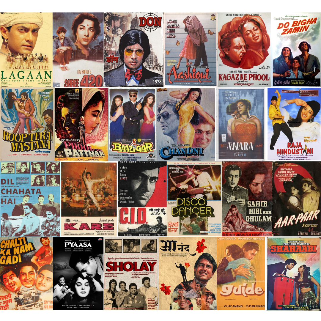 Vintage Bollywood Collage Set | Aesthetic | Multi Poster Set