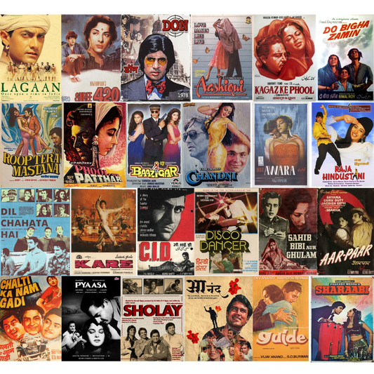 Vintage Bollywood Collage Set | Aesthetic | Multi Poster Set