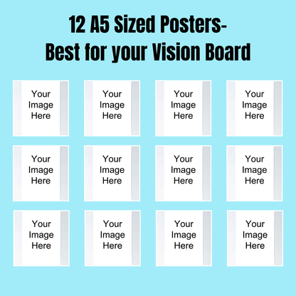 Personalized 12 A5 Posters For Vision Board 2026| Vision Board 2026 Collage
