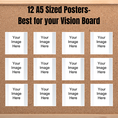 Personalized 12 A5 Posters For Vision Board 2026| Vision Board 2026 Collage