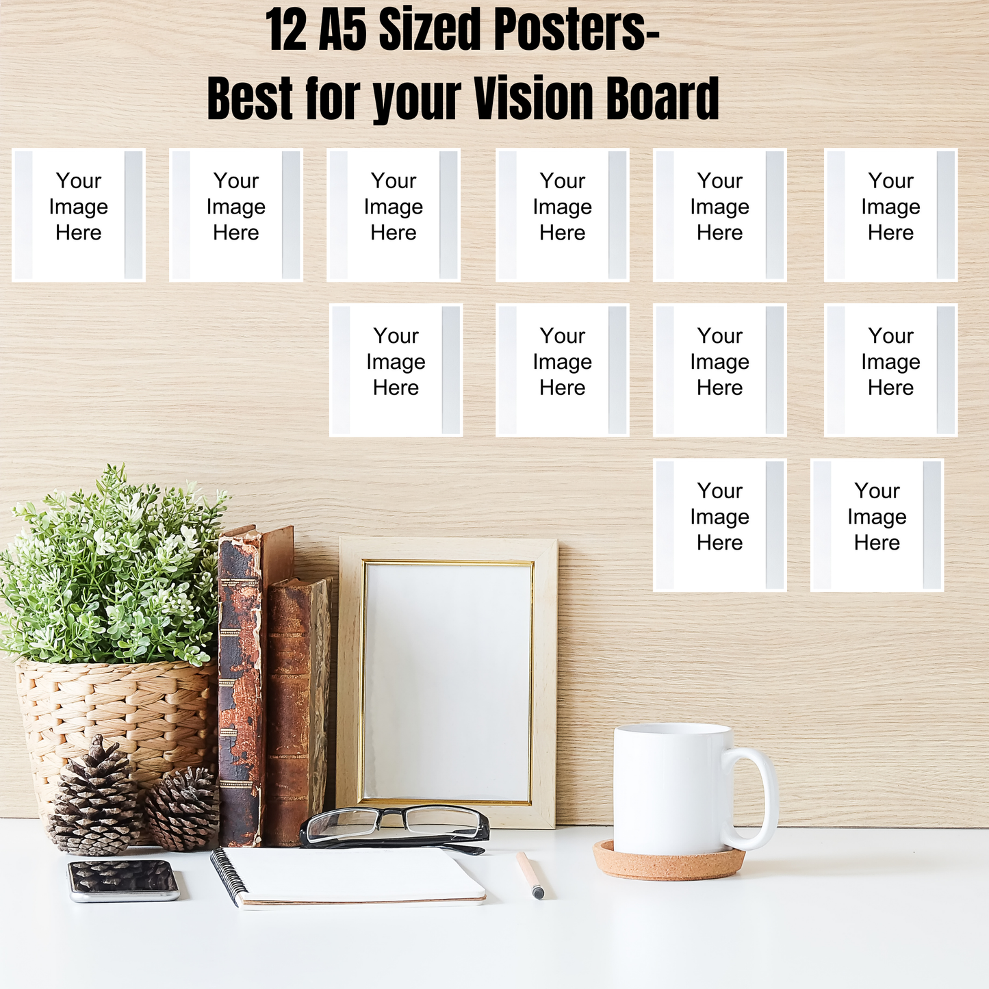 Personalized 12 A5 Posters For Vision Board 2026| Vision Board 2026 Collage